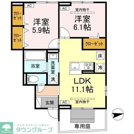 オリエンタルドエル Iの物件間取画像